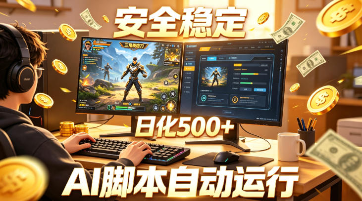 三角洲全自动挂G项目，AI脚本躺賺，日化500+，无需手动操作【揭秘】-副业资源站