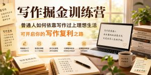 写作掘金训练营，普通人如何依靠写作过上理想生活，可开启你的写作复利之路（更新6月）-副业资源站