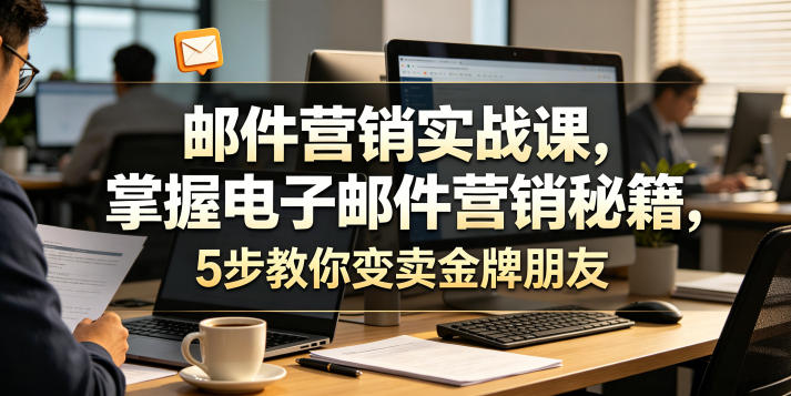 邮件营销实战课，掌握电子邮件营销秘籍，5步教你变卖金牌朋友【原创双语字幕】-副业资源站