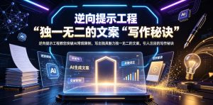 逆向提示工程教您突破AI常规限制，写出独具魅力独一无二的文案，引人注目的写作秘诀【原创双语字幕】-副业资源站