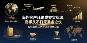 海外客户拜访成交实战课，高手从不打无准备之仗，海外客户拜访业绩倍增的秘籍-副业资源站