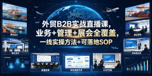 外贸B2B实战直播课，业务+管理+展会全覆盖，一线实操方法+可落地SOP-副业资源站