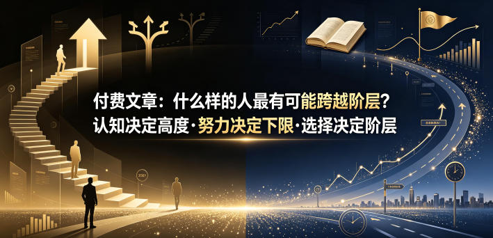 付费文章：什么样的人最有可能跨越阶层？认知决定高度·努力决定下限·选择决定阶层-副业资源站