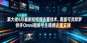 某大佬6月最新短视频去重技术，覆盖可灵即梦快手Omni视频号生视频去重实操-副业资源站
