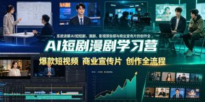 AI短剧漫剧学习营，系统讲解AI短剧、漫剧、影视预告片、爆款短视频与商业宣传片的创作全流程-副业资源站