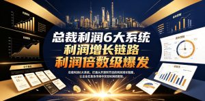 总裁利润6大系统，打通从开源到节流的利润增长链路，让企业在复杂市场中实现利润倍数级爆发-副业资源站