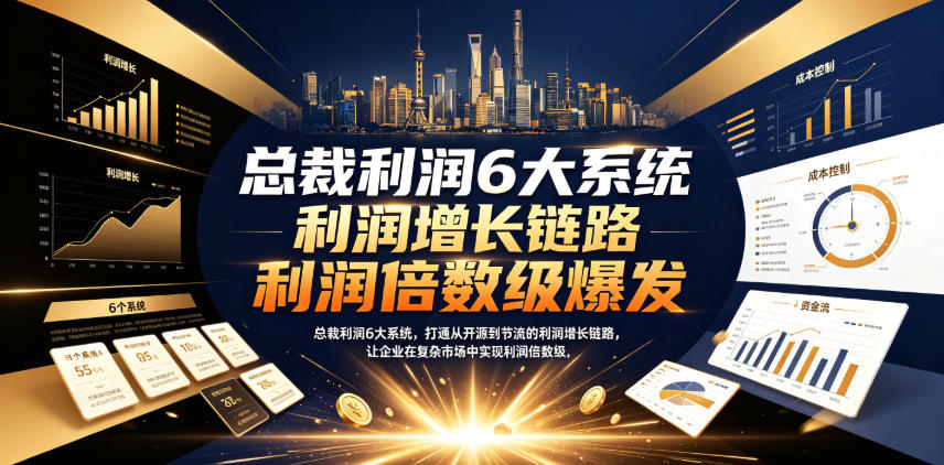总裁利润6大系统，打通从开源到节流的利润增长链路，让企业在复杂市场中实现利润倍数级爆发-副业资源站