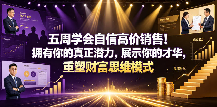 五周学会自信高价销售！拥有你的真正潜力，展示你的才华，重塑财富思维模式【原创双语字幕】-副业资源站