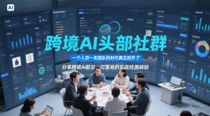 跨境AI头部社群，一个人顶一支团队的时代真正的开始了，分享跨境AI前沿，可落地的实战经验（更新6月29日）-副业资源站