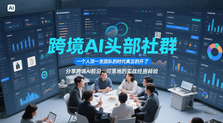 跨境AI头部社群，一个人顶一支团队的时代真正的开始了，分享跨境AI前沿，可落地的实战经验（更新6月29日）-副业资源站