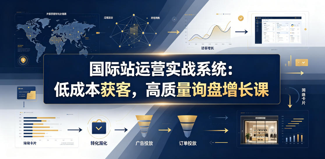 国际站运营实战系统：低成本获客，高质量询盘增长课（更新26年）-副业资源站
