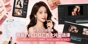 即梦2.0+剪映商业TVC口红广告大片实战课｜从分镜脚本创作到AI成片+后期精修，全流程打造品牌级产品广告-副业资源站
