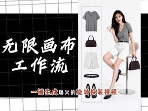 无限画布工作流，一键制作爆火的旋转换装视频，操作简单，零基础也能学会-副业资源站