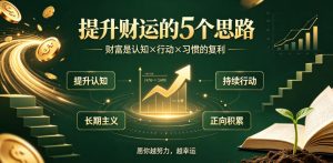 付费文章：提升财运的5个思路——财富是认知x行动x习惯的复利，愿你越努力，越幸运-副业资源站