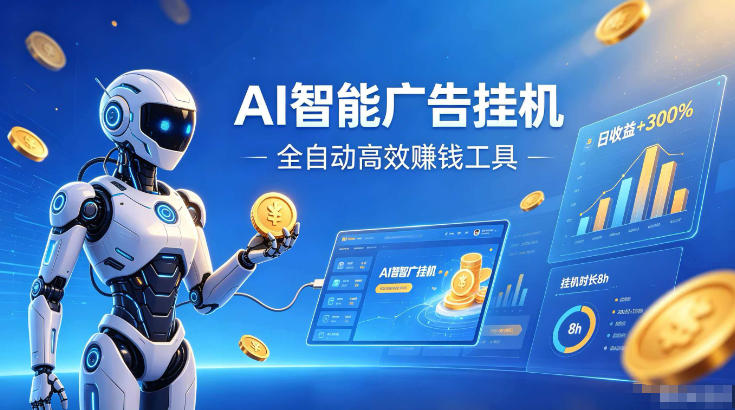AI智能广告挂G，在家自动賺收益，全程无需人工操作、不用直播、不用拉人【揭秘】-副业资源站