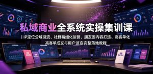 私域商业全系统实操课｜IP定位公域引流、社群精细化运营、朋友圈内容打造、高客单成交与用户裂变完整落地教程-副业资源站