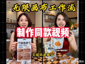 无限画布工作流一键复刻爆款带货视频,实操搭建,操作简单-副业资源站