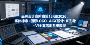 品牌设计高阶班第15期2026，字体标志＋图形LOGO＋AIGC设计＋IP形象＋VI全案落地系统教程-副业资源站