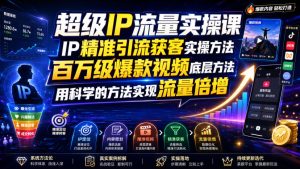 超级IP流量实操课,IP精准引流获客实操方法,百万级爆款视频底层方法,用科学的方法实现流量倍增-副业资源站