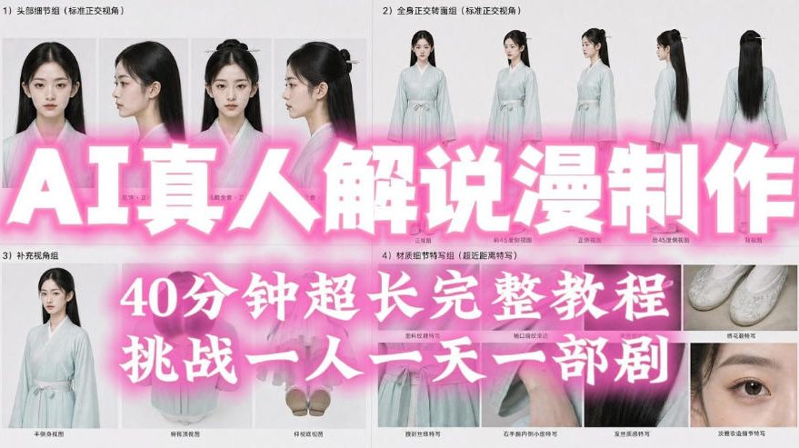 2026年AI真人解说漫剧自动批量化制作教程，40分钟超长完整，自动批量化制作，挑战一人一天一部剧！-副业资源站