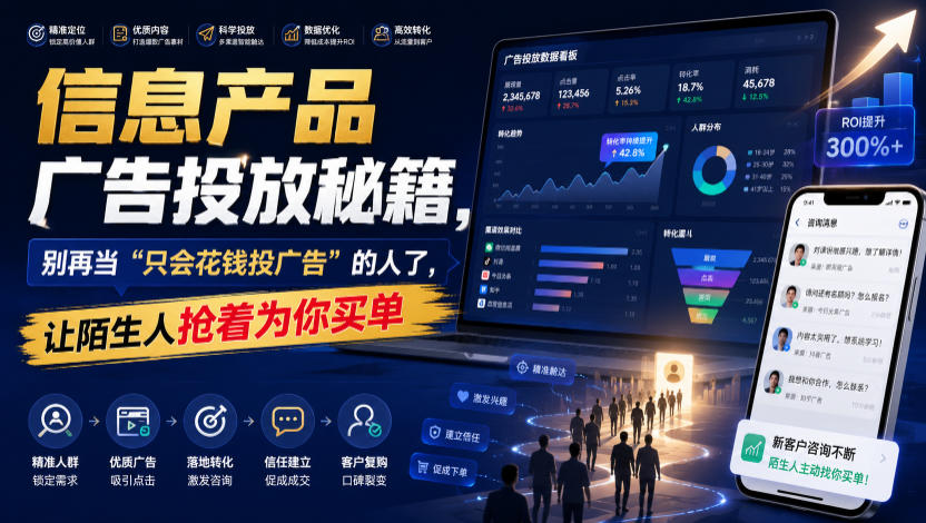 信息产品广告投放秘籍，别再当“只会花钱投广告”的人了，让陌生人抢着为你买单【原创双语字幕】-副业资源站