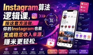 Instagram算法逻辑课，按这套方法做，你的Instagram也能变成稳定收入来源，賺米更轻松【原创双语字幕】-副业资源站