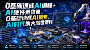 0基础速成AI编程+AI硬件造物课，0基础速成AI造物，AI时代的大满贯课程-副业资源站