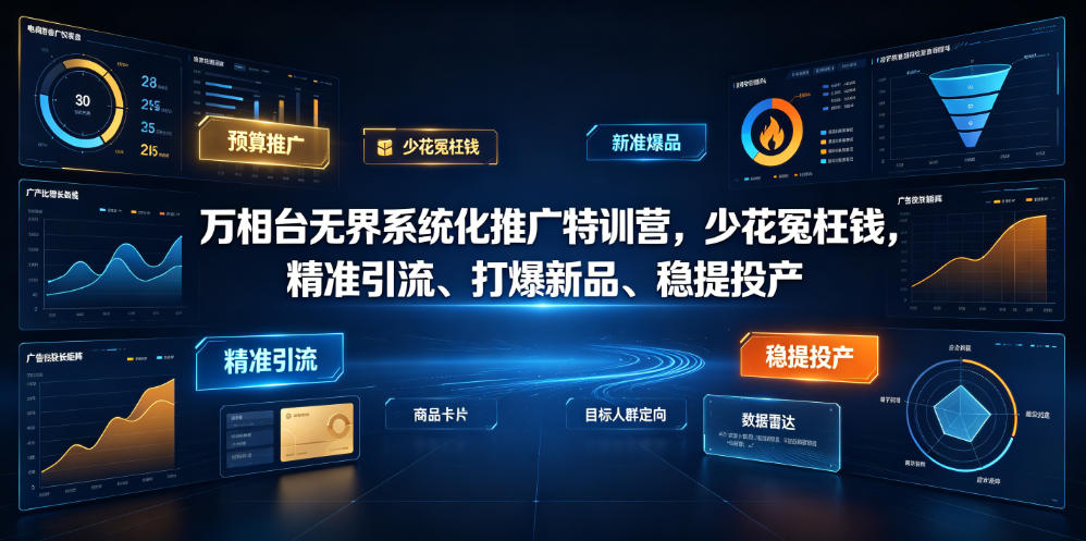 万相台无界系统化推广特训营VI0.0，少花冤枉钱，精准引流、打爆新品、稳提投产（全程录音+字幕）-副业资源站
