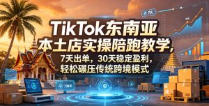 TikTok东南亚本土店实操陪跑教学，7天出单，30天稳定盈利，轻松碾压传统跨境模式（更新0819）-副业资源站