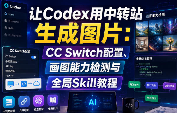 让Codex用中转站生成图片：CC Switch配置、画图能力检测与全局Skill教程-副业资源站