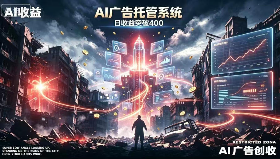 AI智能广告，全自动化运行，单日可达400+，小白新手0基础上手【揭秘】-副业资源站