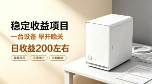 全自动设备挂G项目，日收益200左右，省心长效运营，最稳最省心的项目【揭秘】-副业资源站