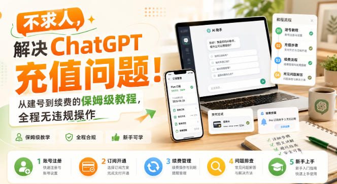 不求人，解决ChatGPT充值问题！从建号到续费的保姆级教程，全程无违规操作-副业资源站