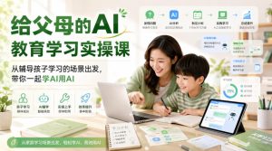 给父母的AI教育学习实操课，从辅导孩子学习的场景出发，带你一起学AI用AI-副业资源站