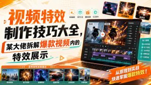 视频特效制作技巧大全，某大佬拆解爆款视频内的特效展示-副业资源站