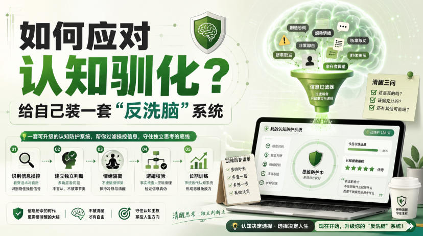 付费文章：如何应对认知驯化？给自己装一套“反洗脑”系统-副业资源站