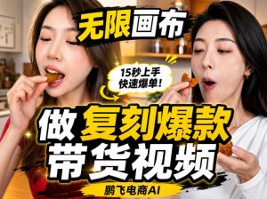 无限画布实操教程，搭一个炸裂级黑科技工作流——一键复刻爆款带货视频-副业资源站