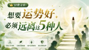 付费文章：想要运势好，必须远离这5种人-副业资源站