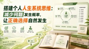 付费文章：搭建个人人生系统思维：减少问题发生概率，让正确选择自然发生-副业资源站
