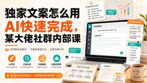 独家文案怎么用AI快速完成，某大佬社群内部课-副业资源站