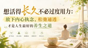 付费文章：想活得长久不必过度用力：放下内心执念，松弛通透才是人生最好的养生之道-副业资源站