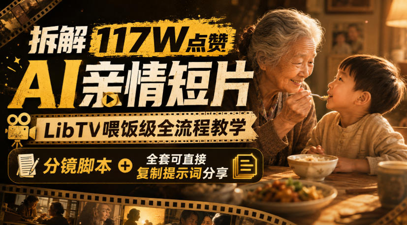 拆解117W点赞AI亲情短片，LibTV喂饭级全流程教学，分镜脚本+全套可直接复制提示词分享-副业资源站