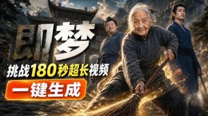 即梦挑战180秒超长视频！一键生成3分钟电影？完整制作流程详细分享！-副业资源站
