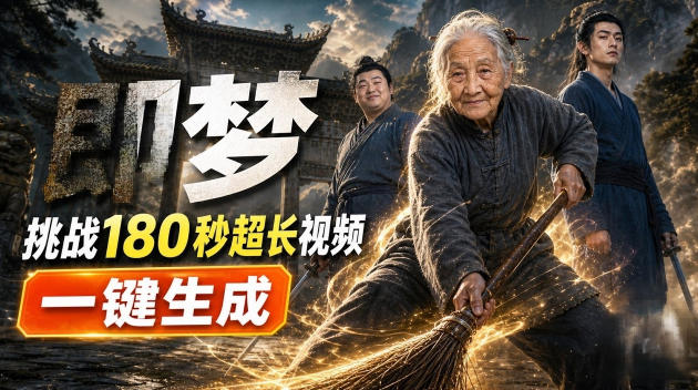 即梦挑战180秒超长视频！一键生成3分钟电影？完整制作流程详细分享！-副业资源站