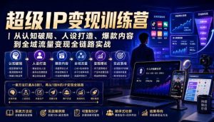 超级IP变现训练营｜从认知破局、人设打造、爆款内容到全域流量变现全链路实战-副业资源站
