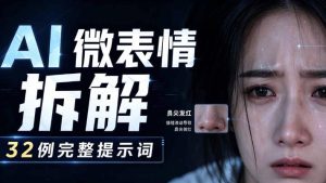 AI微表情拆解提示词合集，精准调控AI角色表情，可直接复用，0基础也能调出影视级表情变化-副业资源站