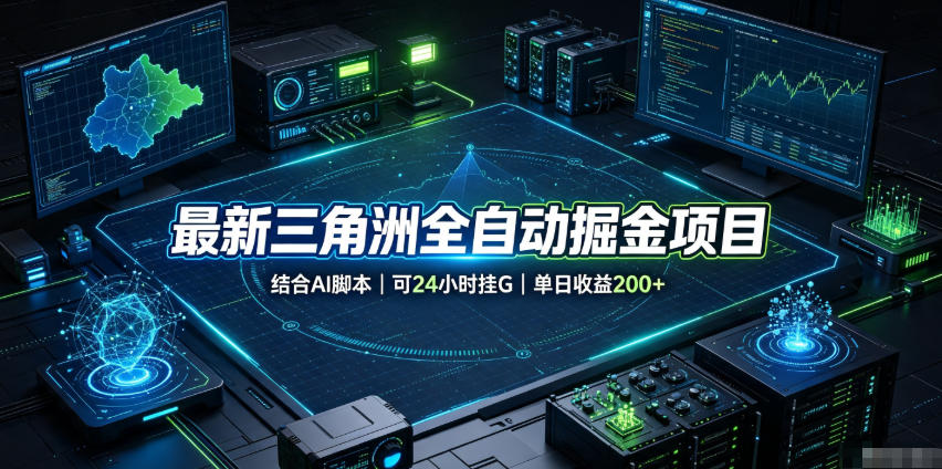 最新三角洲全自动掘金项目，结合AI脚本，可24小时挂G，单日收益200+【揭秘】-副业资源站