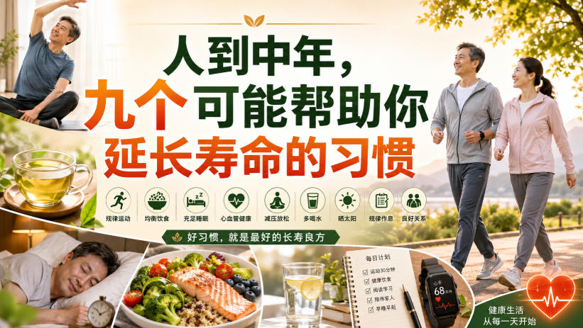 付费文章：人到中年，九个可能帮助你延长寿命的习惯-副业资源站