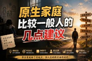 付费文章：给原生家庭比较一般人的几点建议-副业资源站