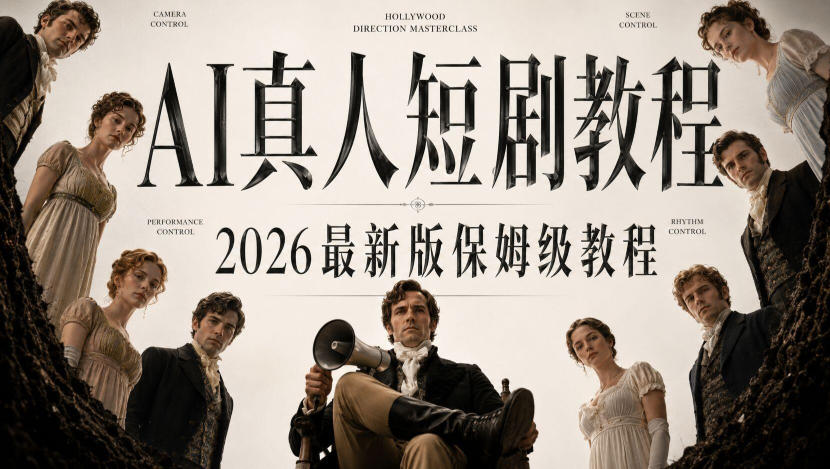 AI真人短剧制作全流程，AI视频大佬专为零基础研制的AI短剧教程，保姆级教程，新手一学就会！-副业资源站
